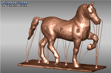 Leonardo da Vinci bronze horse casting