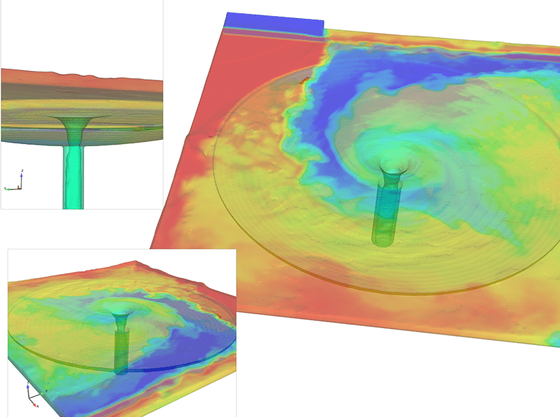 Vortex simulation municipal application with FLOW-3D